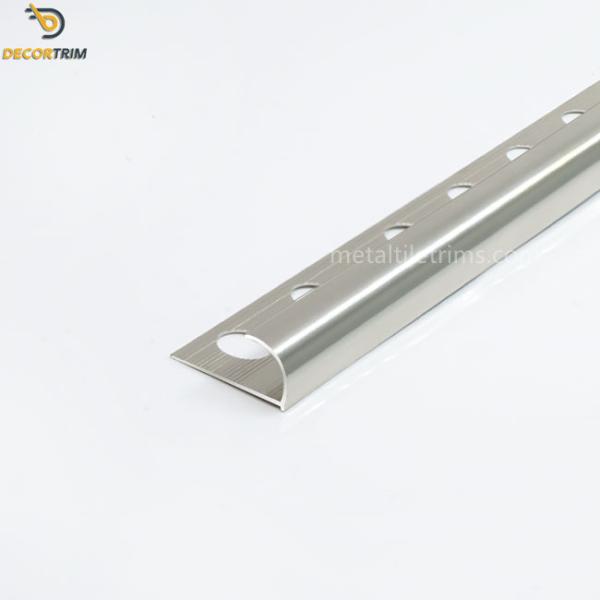 Protective Decorative Aluminium Tile Trim Curved Shape 8mm Size