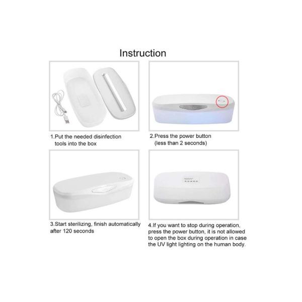 High Temperature Uv Light Phone Sanitizer Uvc 10 Minutes And Charging Beauty Tools
