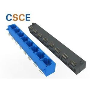 China Blue / Black Color RJ45 Female Port High Wearing 8 Ethernet Port RJ45 Modular Jack wholesale