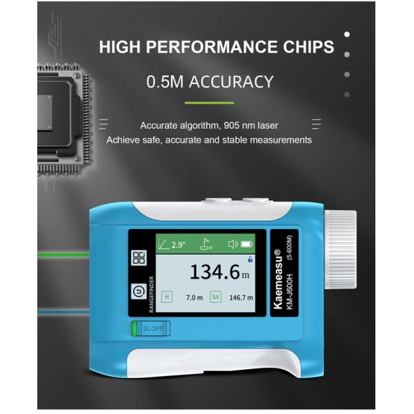kaemeasu USB Charging Golf Rangefinder Big Screen Laser Range Finder Slope Switch Flagpole Lock J1500