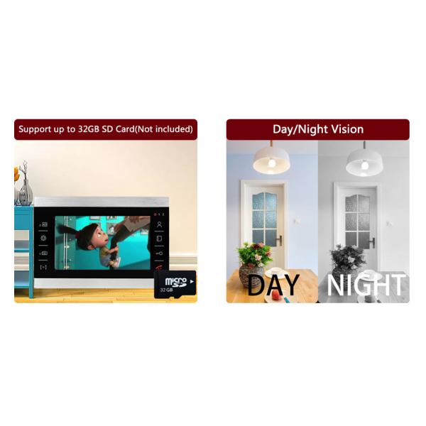 Home Security Video Door Bell Interphone 7 Inches Video Doorphone intercom