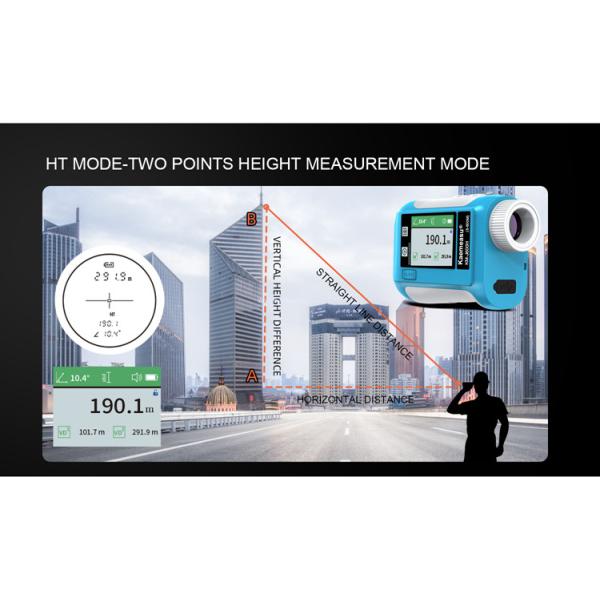 kaemeasu USB Charging Golf Rangefinder Big Screen Laser Range Finder Slope Switch Flagpole Lock J1500