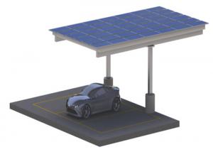 China Galvanized Residential Solar Carport Structures , On Off Grid Solar Power Parking Lot on sale