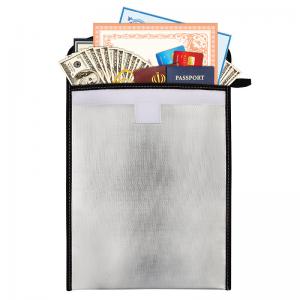 Aluminum Foiled Fiberglass Legal Size Fireproof Money Bag 28x38cm
