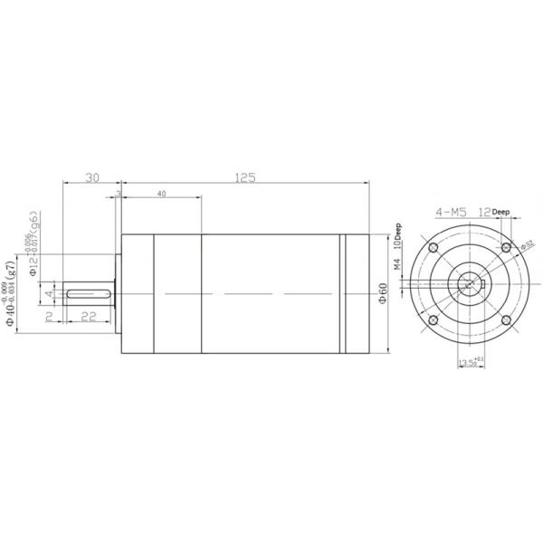 24V DC Servo Motor CE Planetary 59mm 41RPM 6A 24 Volt Dc Servo Motor