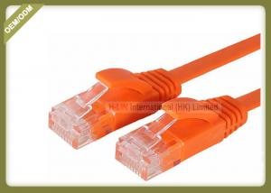 China Cat5e Copper Network Patch Cable Multi Wire With Orange Color PVC Jacket on sale