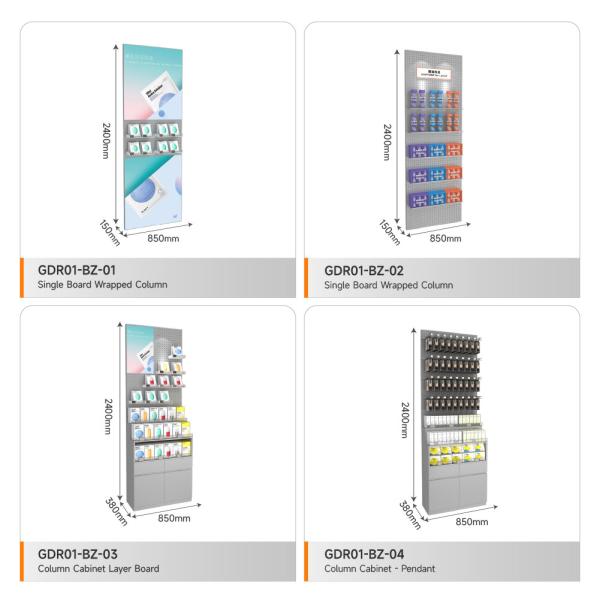 Cosmetic Store Cabinet Grey Wooden Display Cabinet With Light Box For Trendy Display Stand And Branding Display Rack