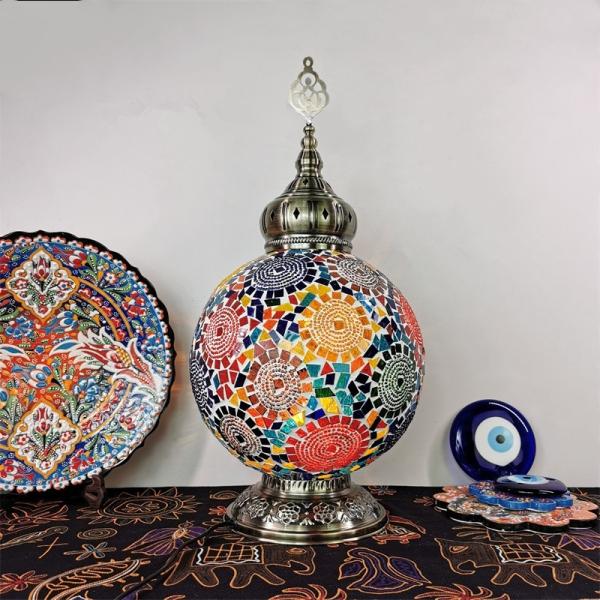 Big Size Turkish mosaic table Lamp vintage art deco Handcrafted table lamp(WH-VTB-12)