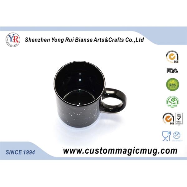 Black Star Signs Constellation Heat Sensitive Magic Mug , Straight Shape