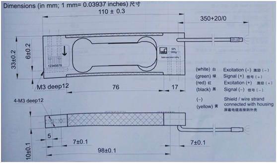 Load Cell IN-SPL 3 Kg C3 Aluminum Single Point weight force sensor 2mv/V IP65 For Electronic Balance 2mv/v