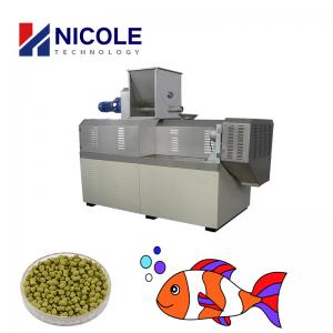 China Double Screw Extruder Small Floating Fish Feed Machine Semi Automatic wholesale