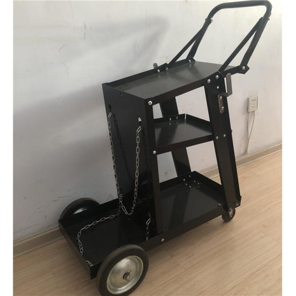 Black Iron 3 Tiers Mig Welder Cart Rolling Welding Cart With Drawers Tank Storage