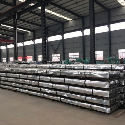ASTM Corrugated Galvanized Sheet Metal SGCC Z275g 4 X 8 Feet Spangle