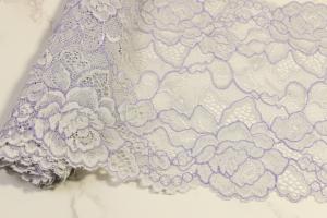 China Stretch Lace Trim By The Yard Multiusage 2 tones color Flora Patterned wholesale