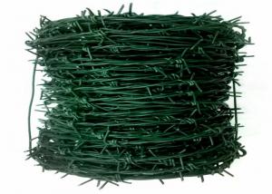 China Green Pvc Coated Steel Barbed Wire ，Double Strand Twisted Steel Wire For Farm Use on sale