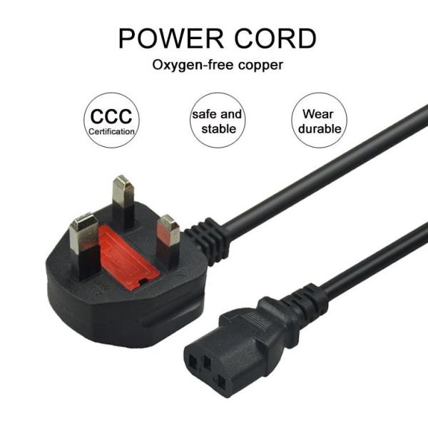IEC UK AC Power Cords 1.5M 3 Prong Plug Mains Lead Cable 5Ft