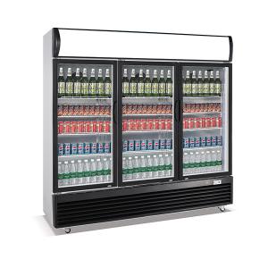 Buy cheap 1330L Vertical Three Door Beverage Display Cooler Low Energy Consumption from wholesalers
