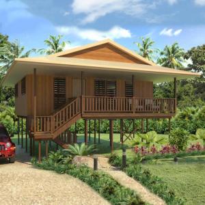 China Large House Natural Prefabricated Wooden House With Comfortable Terrace Bedroom Luxury Villa wholesale