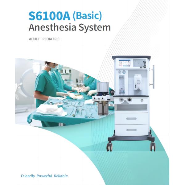 S6100A Basic General Anesthesia Ventilator Machine 7" TFT LCD Screen