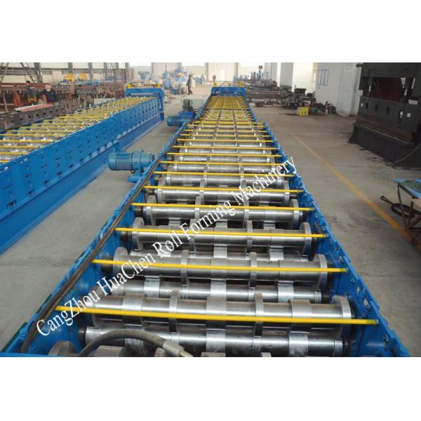 PLC Control Hydralic Cut Metal Deck Roll Forming Machine For 26 Roller Stations