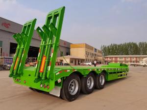 China 3 Axle 60 Ton Lowbed Semi Trailer Equipment Lowbed Truck Trailer on sale