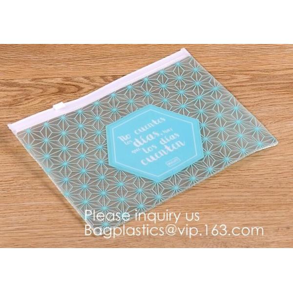 Custom Screen Printing Clear EVA Zip lockk Bags Portable Travel MakeupToiletry Cosmetic Bag Packing Pouch, BAGEASE PACK