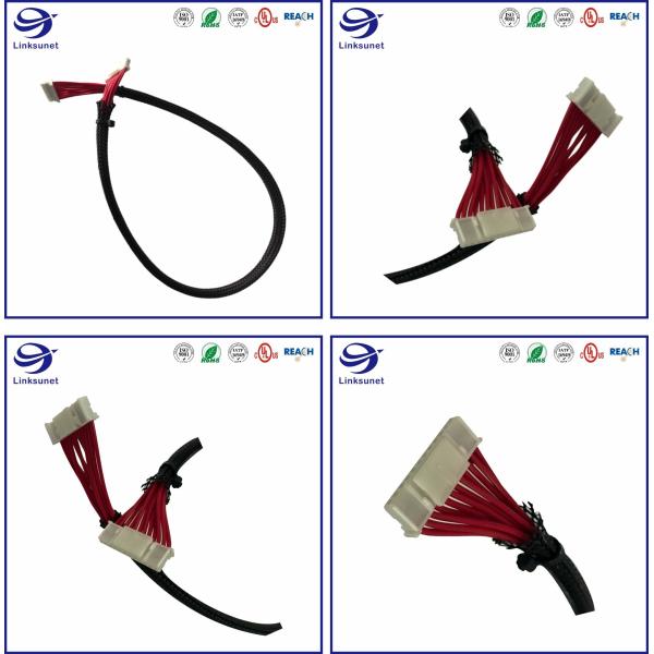 Industrial wire harness with PA 1 Row 2.0mm Crimp Receptacle connector