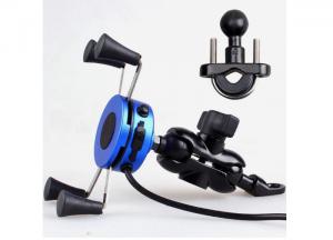 China Aluminium Alloy Motorcycle Handlebar Phone Mount For 3.5-6 Inch Screen on sale