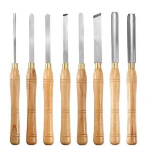 China HSS Blade Sharpening Carbide Turning Tools Wood Lathe Chisel Set 8PCS on sale