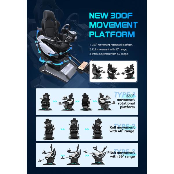 Professional 9D VR Simulator Set Dynamic Motion Drive Racing Cars Simulator