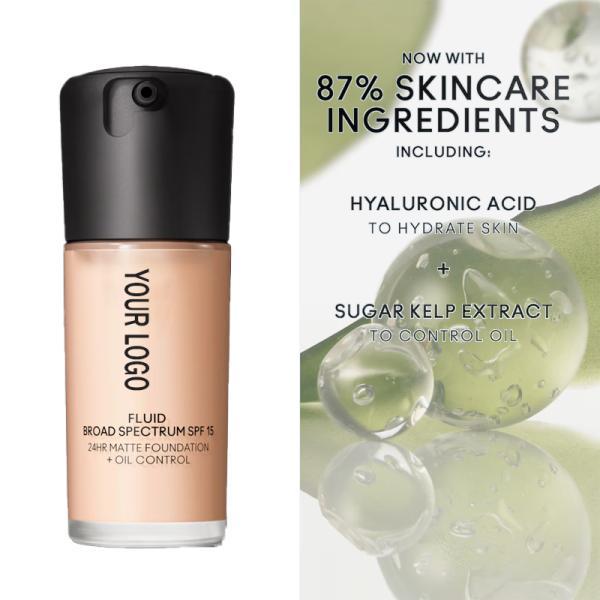 OEM/ODM Sweat Proof and Waterproof Matte Effect Super Long Lasting Full Coverage Liquid Foundation for 30 Hours