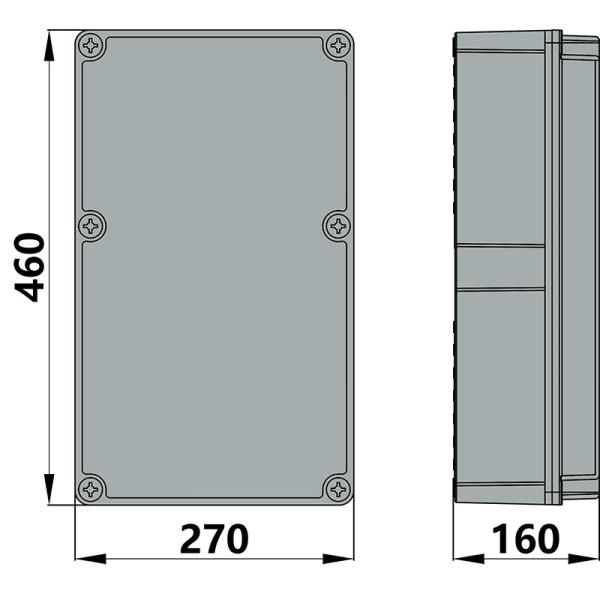 Syntax JS4 Wall Mounted Distribution Box 100AMP Made in PC Electric Grey Maintenance Box 270*460*160mm