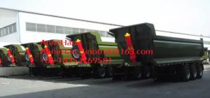 China Sinotruk Cimc 3 Axle Dump Trailer , Semi Trailer Truck For 40 50 60T Load Capacity on sale