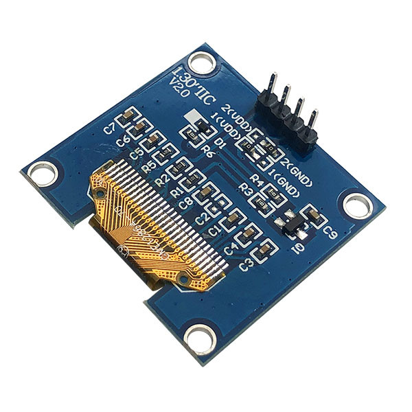 Passive Matrix 1.3 Inch I2C OLED Display 128x64 COG PCB 4 Pins