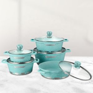 Buy cheap Wholesale 10 Pieces Cooking Pot Set Induction Non Stick Cookware Set Aluminium from wholesalers