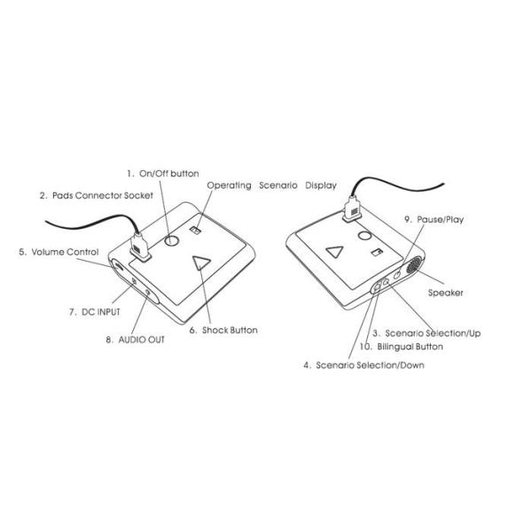 Compact size easy carry AED training CPR defibrillator