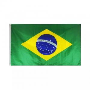 China High Quality Custom Brazil Flags 3x5Ft 100D Polyester Flags on sale