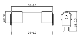 Dissmann HD10 Series 10x38mm Ceramic Fuse , UL Certified Solar PV Fuse