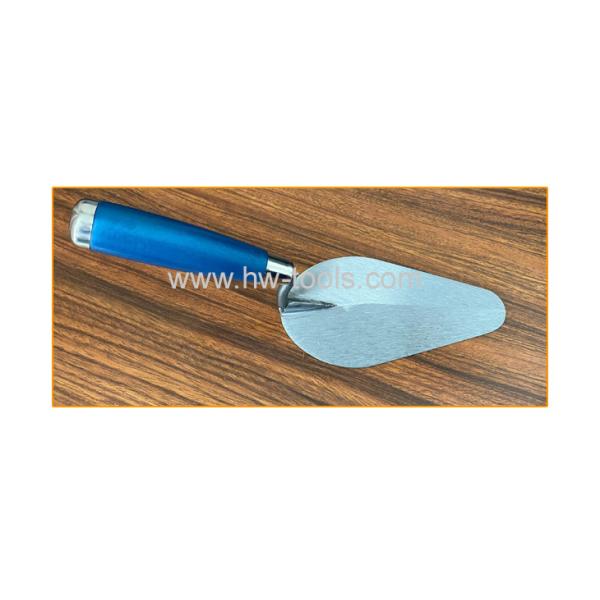 Bricklaying trowel with wooden handle