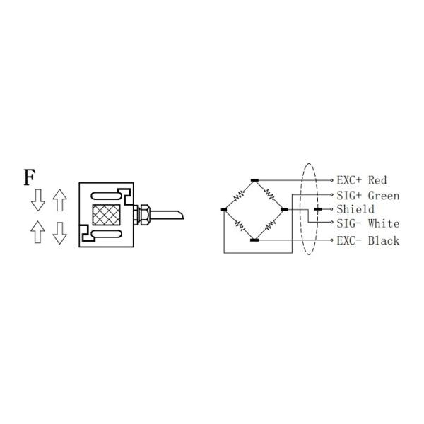 10n 2mv/V S Style Load Cell 1kn Accurate Force Sensor