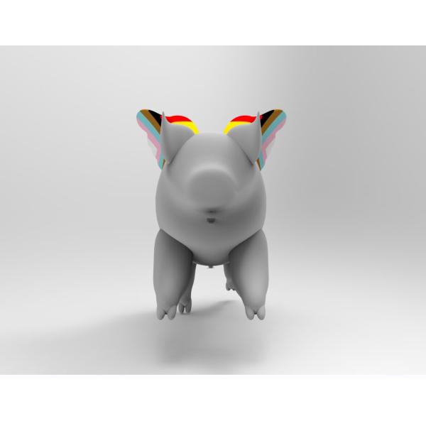 Color Changing Giant 5m Helium Balloon Lighting Inflatable flying Pig For Decorate Advertising Marketing