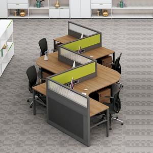 China 4 Seater Office Workstation Desks Thickness 30mm Cubicle Partition wholesale