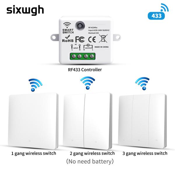 Quality tuya Wireless Remote Control Switch controller and receiver match with tuya module support google alexa voice control for sale