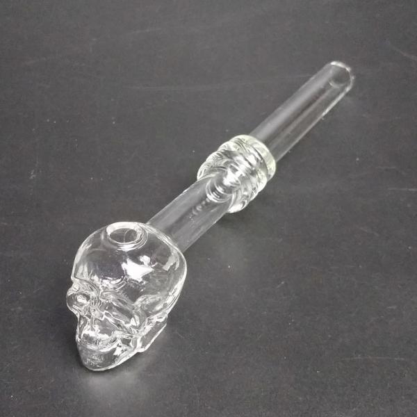 Recyclable Skull Glass oil burner pipe Bubbler Bowl 5.5"Inch Lenght Lightweight