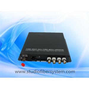 4CH analog video media fiber converter for coaxial and ip camera hybrid