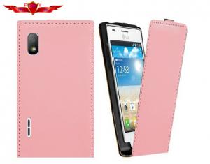 China Genuine LG E612 Optimus L5 Flip Leather Cases 100% Real Leather Good Quality on sale