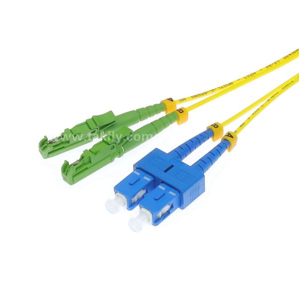 E2000-SC Duplex Fiber Optic Cable 5 Meters FTTH Single Mode Optical Fiber Cable