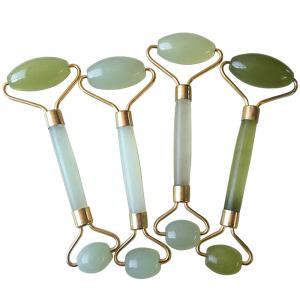 China A Grade Natural Green Gemstone Jade Facial Roller wholesale