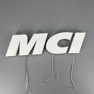 Backlit Letters on the Front of the Door Sign Acrylic Metal Backlit Characters