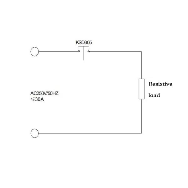 40A Thermal Overload Protector Phenolic Case 300MΩ Bimetal Thermostat Switch
